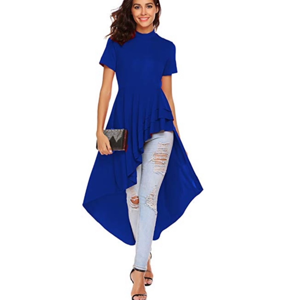 Asymmetrical maxi shirt